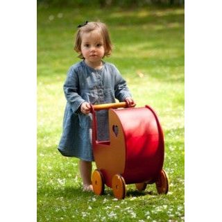 Wooden Pram - Red