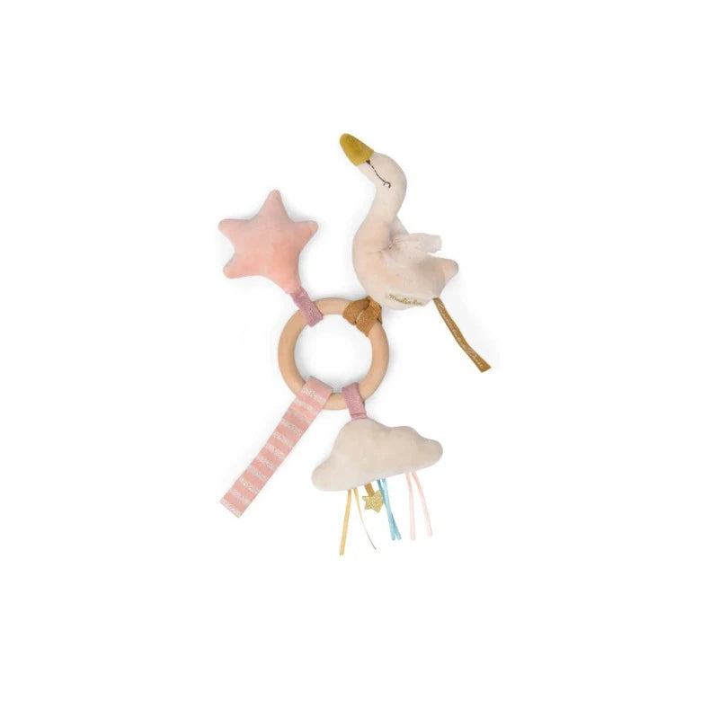 Swan Wooden Ring Baby Toy