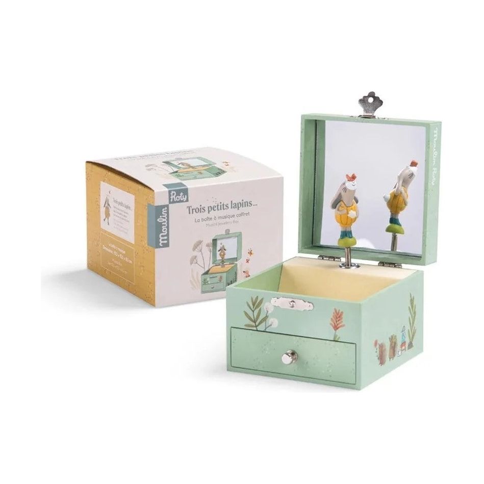 Musical Jewellery Box - Three Little Rabbits