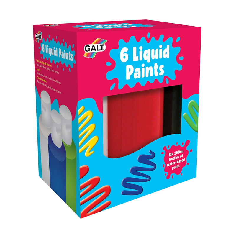 Six Liquid Washable Paints