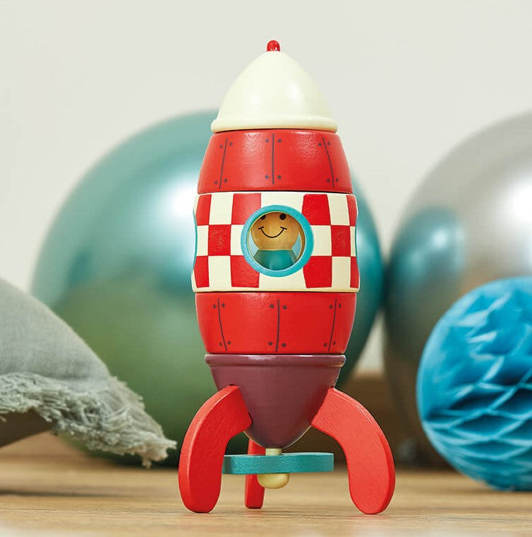 Small Magnetic Wooden Rocket Eve s Toy Shop