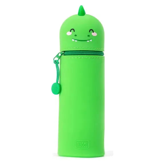 2-In-1 Silicone Pencil Case - Kawaii - Dino