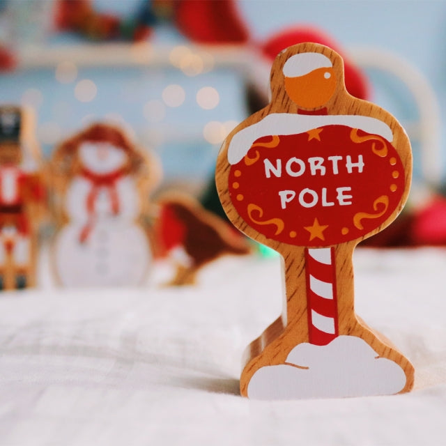 Chunky Wooden North Pole